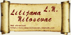 Lilijana Miloševac vizit kartica